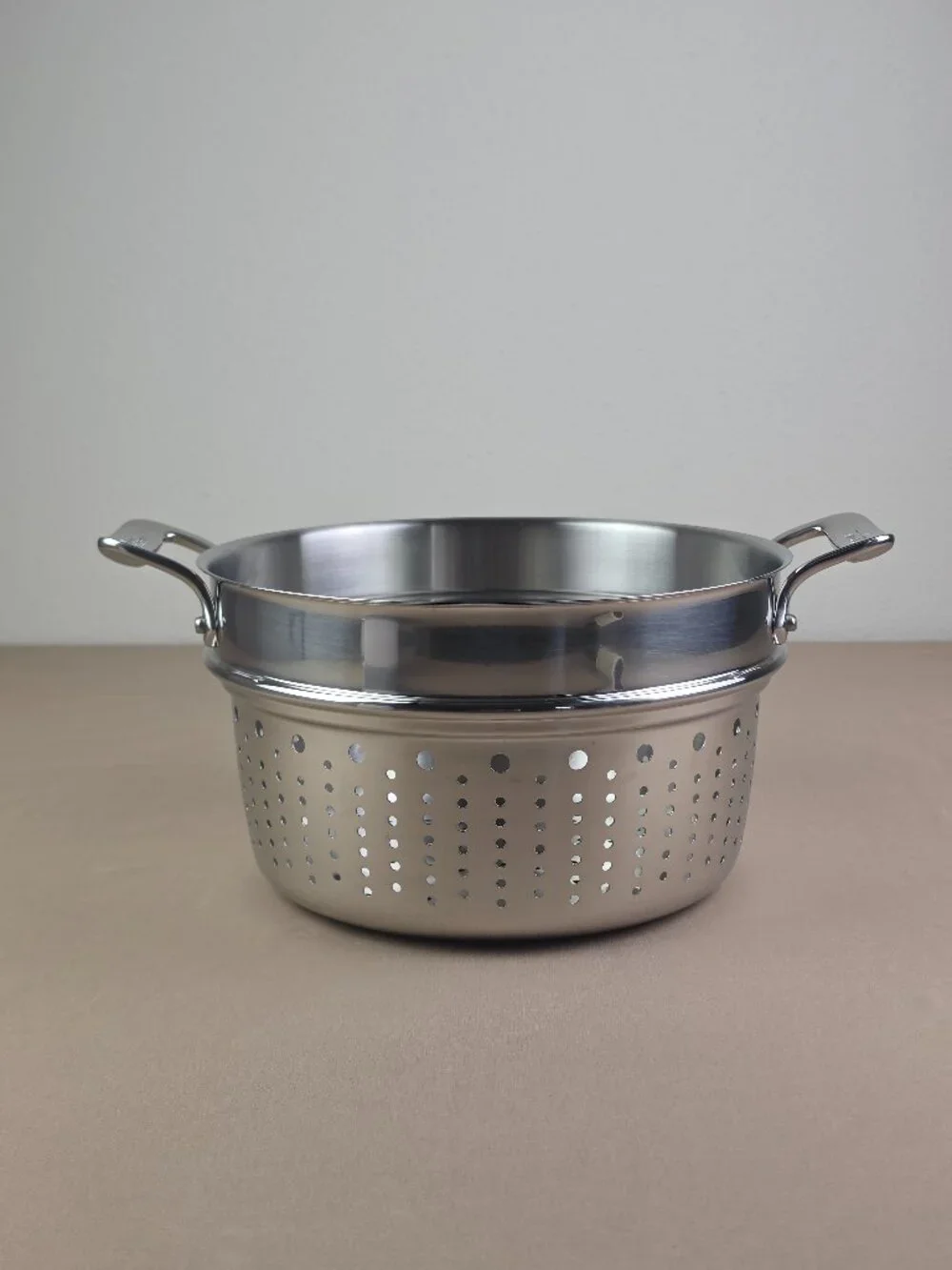 All-Clad 7 Quart Stainless Steel Pasta Strainer Collander Stockpot Insert
